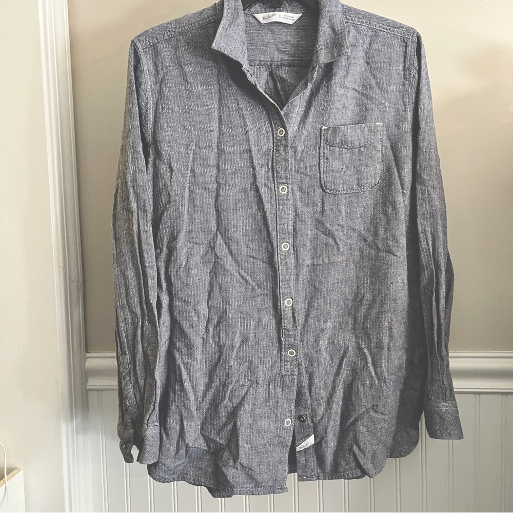 Woolrich Women’s Chevron Snap Front Long Sleeve Shirt Large
